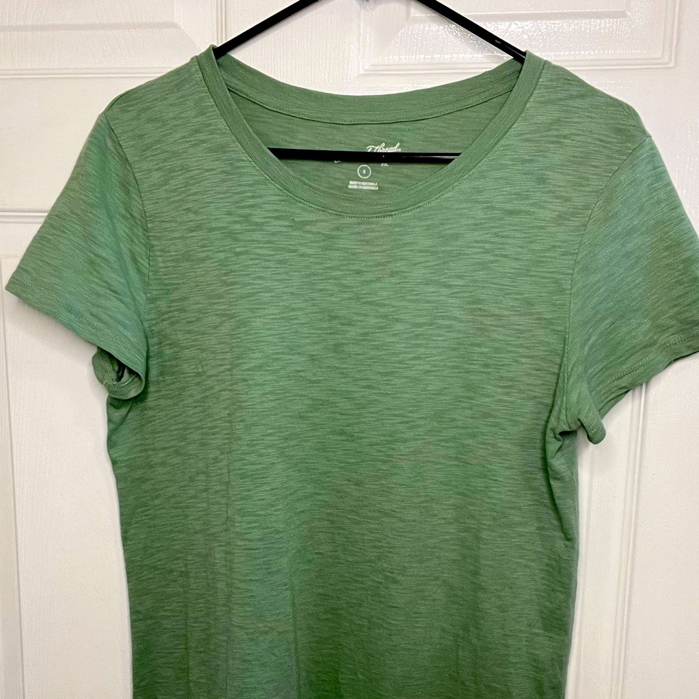 Green t shirt dress, cute causal simple